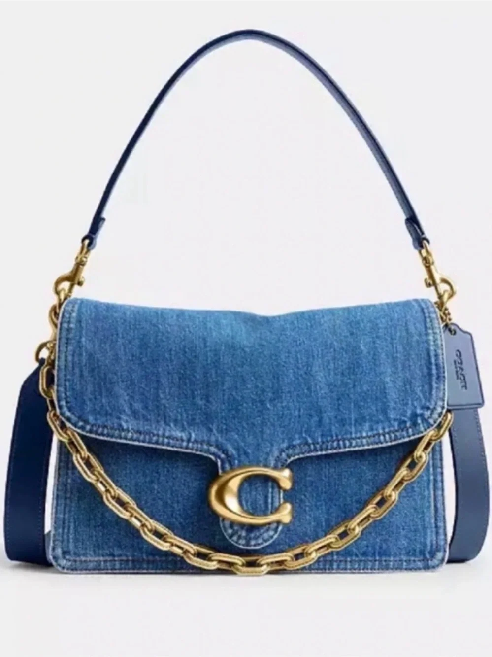 Coach Tabby 30 with Chain Denim Handbag